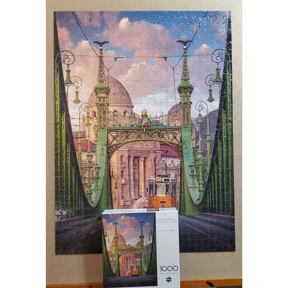 Buffalo Photographic Collection The Liberty Bridge 1000 Piece Puzzle Pre-Owned - Picture 4 of 7